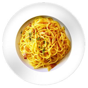 Teller mit Spaghetti